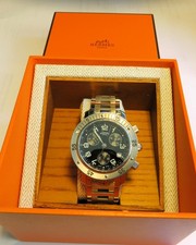 Hermes Clipper Wtach Herren Luxus Chronograph Quarz Originalverpackung Fullset