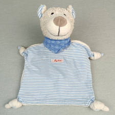 Sigikid Eisbär Bär Teddy ❤️ Schmusetuch Kuscheltuch Schnuffeltuch Blau Frottee