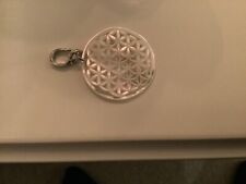 Vario Clip Anhänger Perlmutt Scheibe Lebensbaum neu Modeschmuck XL