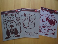 Laser-Kunststoff-Schablone, DIN A4, Katze, Erdmännchen, Schaf