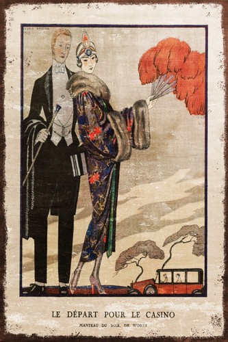 Vintage 20er jahre bild depart - jahre,
