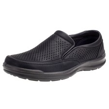 Herren Slipper Sommer Schlupfschuhe Mokassins Halbschuhe Comfort Schwarz 63787