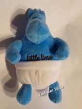 LINO mit Windel v. Linola Stofftier Kuscheltier blau ca. 16 cm