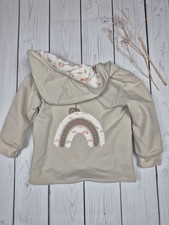Sweatjacke  Gr. 86 Applikation Stickdatei Regenbogen NEU Handmade 