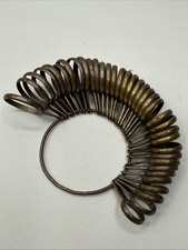 Ringgrößenmesser wiederverwendbares Ringmaß Juwelier Uhrmacher Antik  #69