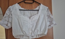 Dirndlbluse Gr. 38 Weiss