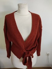 schöne kurze Wickelstrickjacke rostbraun Gr. 38 40 42 NEU