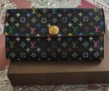 Louis Vuitton Monogram Multicolor Geldbörse portmonee Schwarz