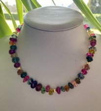 Schwere AAA Turmalin Kette  In 14 Karat Gold Gefasst/285  Karat