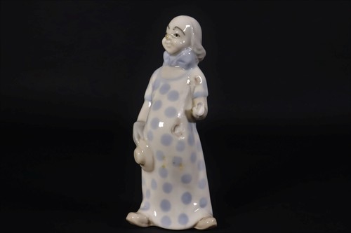 Porzellan figur clown made - /,