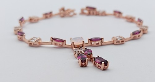 Opal granat armband - opal,