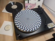 Trippig Optische Täuschung Illusion Swirl Plattenspieler Matte Filz Felt Slipmat
