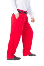 Herren Bundfaltenhose rot