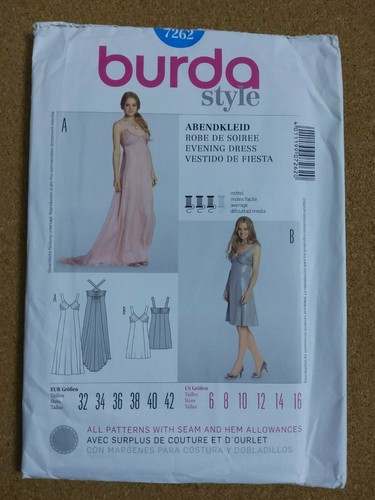 Burda style 7262 abendkleid - burda,