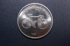 Hettstedt Medaille Modernes Strassenrennrad 1985 Olympia Diskuswerfer ca 35mm