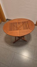 Beistelltisch Garten Teakholz, OVAL, TOP-ZUSTAND, sehr gepflegt! Klappbar