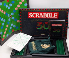 Scrabble Original Gesellschaftsspiel  50 jahre Jubiläum Holz vollständig Mattel