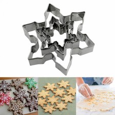Backform Backen Ausstechform Form Schnee Schneeflocke 3 Stück