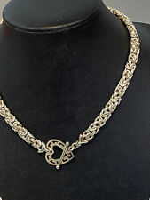 KÖNIGSKETTE SILBER 925 PUNZIERT DICK + VERSCHLUSS ALS HERZ