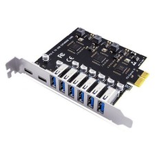 PCIE to USB Expansion Card 8 Ports (2 x USB C 6 x USB A) PCI-E Erweiterungskarte