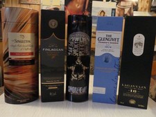 5 Whisky Leerkartons, versch. Sorten, Deko, Bar, Keller, Party, (008)