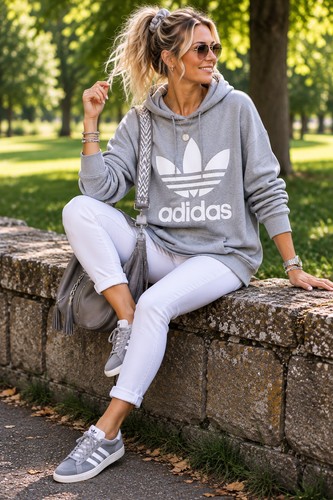 Adidas hoodie y2k - hoodie, retro