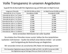 1000 m Super-8-Filme auf DVD digitalisieren, S8 digitalisieren ( 10 Spulen )