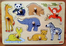 Goki Holzpuzzle Tiere
