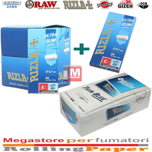 Rizla blu corte cartine - blu, +