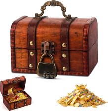 Vintage Holz Schatztruhe