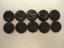 10 Knöpfe blaugrau - schwarz