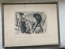 Bleistiftzeichnung Signiert