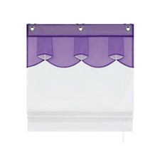 Raffrollo mit Ösen Raffgardine Voile Küche Gardinen Vorhang ohne Bohren Modern