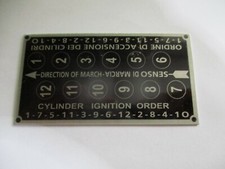 Typenschild schild zündfolge - schild,