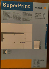 HERMA: SuperPrint Laser Print 4625 - 105x42,3 mm: 2478 Etiketten