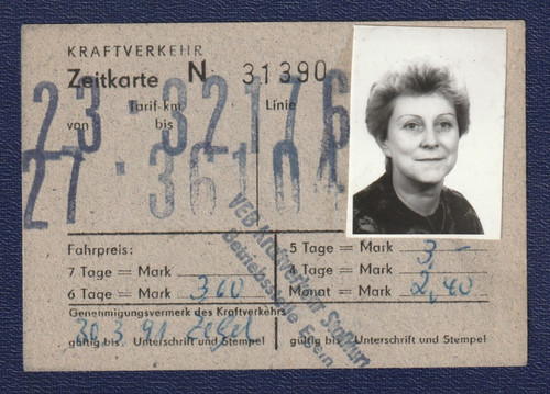 Zeitkarte veb kraftverkehr - zeitkarte,