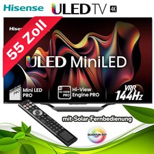 Hisense 55 Zoll Fernseher 55U7NQ 136cm UHD TV 4K Mini LED ULED HDR Dolby Atmos