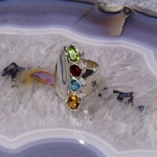 Citrin Ring, 925er Silber