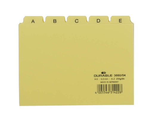 Leitregister gelb z - a6, a-z