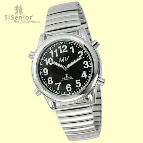 Sprechende uhr funk armbanduhr - uhr, funk-armbanduhr