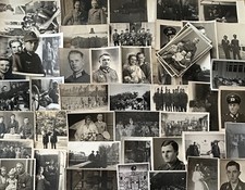Lot / Konvolut 50 Orig. Fotos Porträt deutsche Soldaten Uniform 2. WK Grossfoto