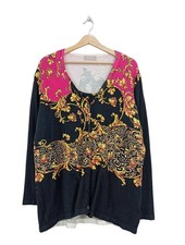 OVANTI Strick Twin Set Damen Twin Set Gr. DE 48 pink-blassgelb-schwarz