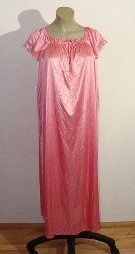 Vintage satin glanz nachthemd - satin,