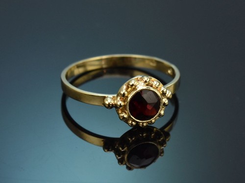 Hübscher granat ring aus gold - hÜbscher,