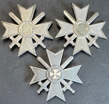 Kriegsverdienstkreuz 1. Klasse 1939 mit Schwerter - Lot 3 Stück - entnazifiziert