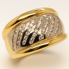 18K Gelb-Weißgold Ring 750 |