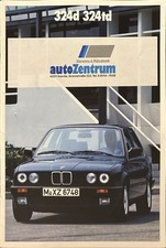 BMW 324d und 324td Limousine Prospekt Brochure Depliant 02/1987