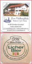 Bierdeckel (28a) - Zum Feldbergblick und Licher Bier