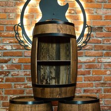 Weinfass, massivholz Weinregal, Fassbar 80cm Wenge