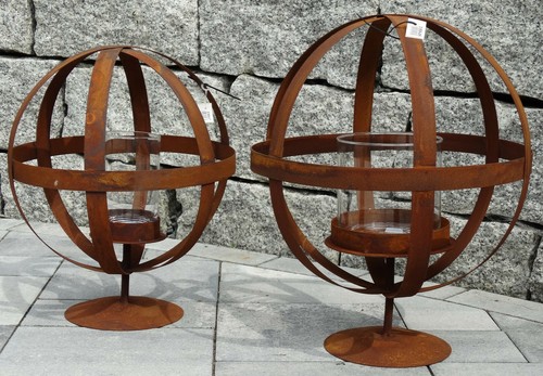 Windlicht kugel rost 41cm oder - rost,